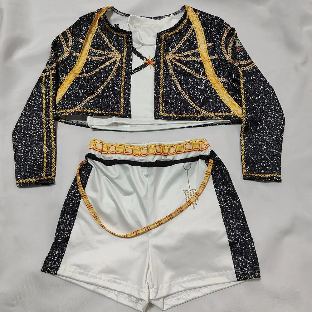 

Детский комплект из 3 предметов Kpop Magic Hunters Girls Rumi, карнавальный костюм Idol Star Group, одежда, аниме, костюм для выступлений, комплект на Хэллоуин