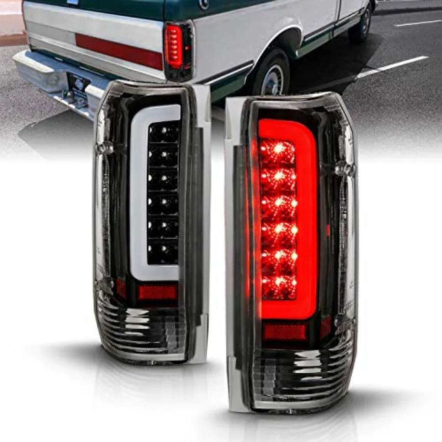 Truck 3D CType Halogen Led Tube Replacement Tail Light Set for 19891996  F150 Bronco F250 F350 Passenger and Driver Side Vehicl