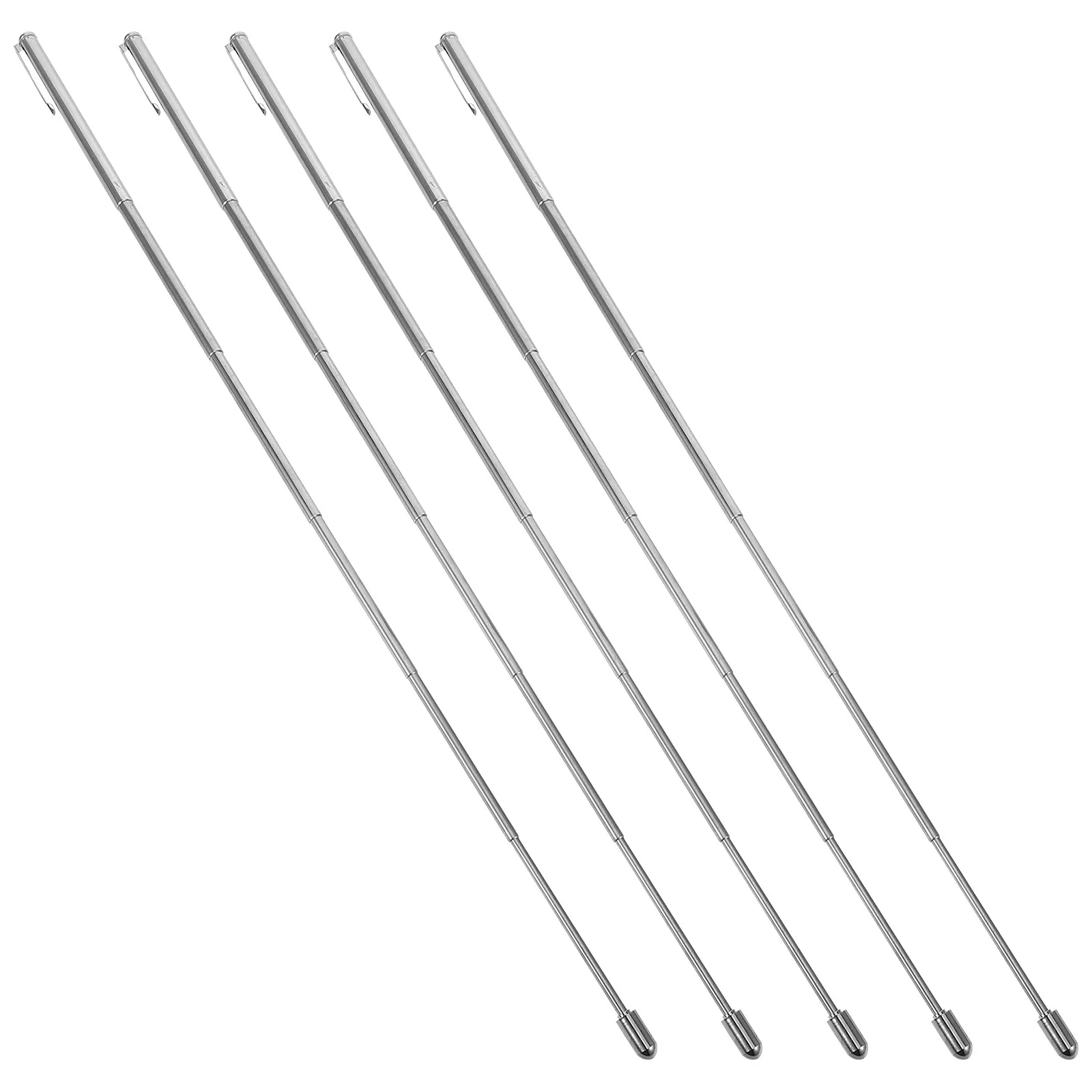 5Pcs Telescopic Whiteboard Pointer Classroom Teachers Handheld Finger Clip Retractable Extendable Mini Teaching Stick
