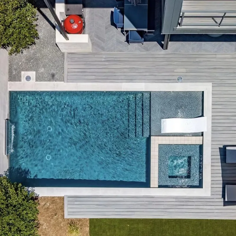 Customized Modern Modular Luxury Rectangular Pool Design House Large Fiberglass Swim Spa Pools Swimming Outdoor Supply Companies