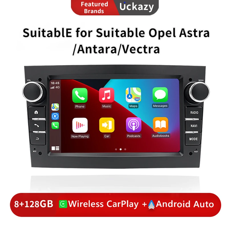 

Carplay 2 Din AutoRadio Android 13 For Opel Astra H J 2004 Vectra Vauxhall Antara Zafira Corsa C D Vivaro Meriva Veda Stereo