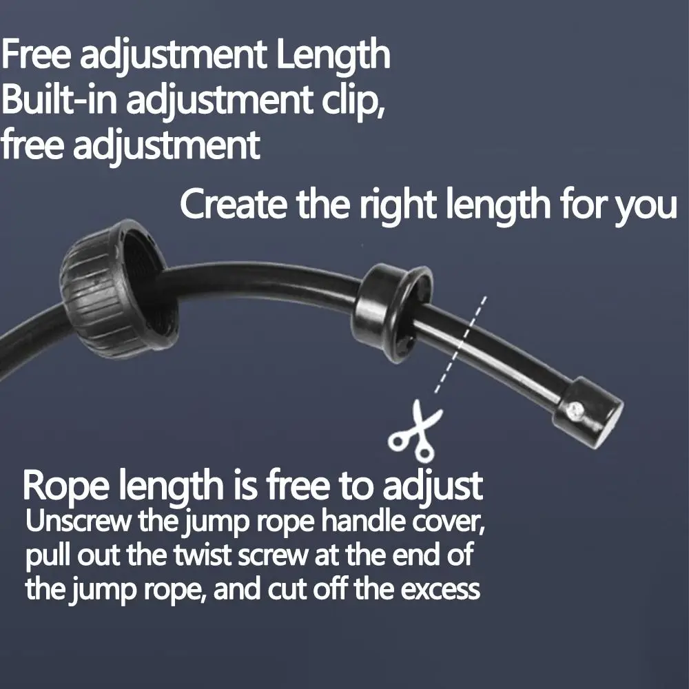 

Adjustable Length Weighted Jump Rope Foam Handles Portable Heavy Skipping Rope Durable Reusable Athletic Rope Men
