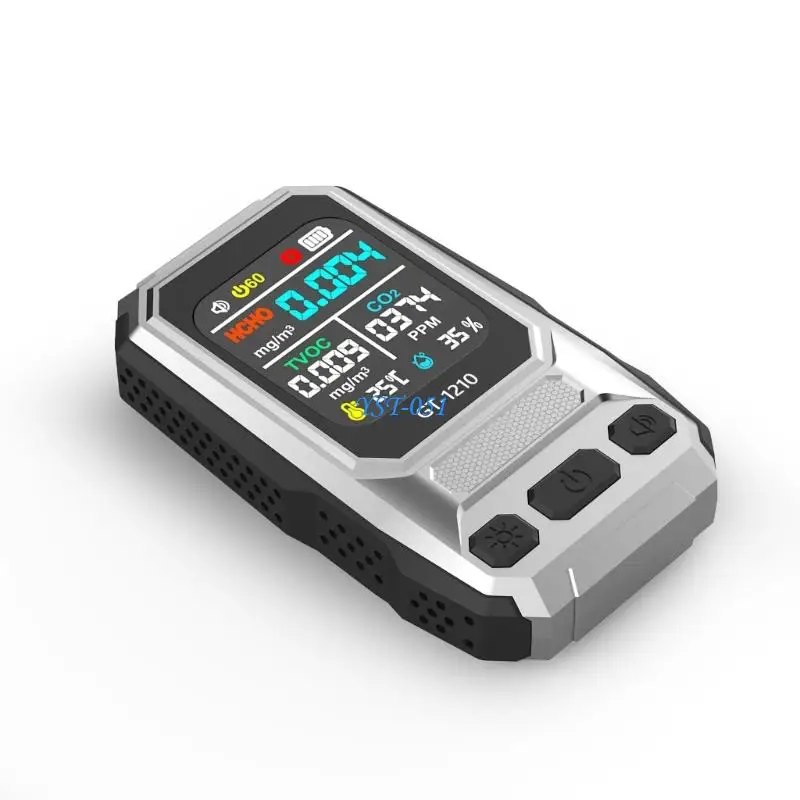 

E15A Handheld Formaldehyde Reader with HCHO TVOC Carbon Dioxide Screen, ABS Body for Home Vehicle Hotel Travel Daily Use