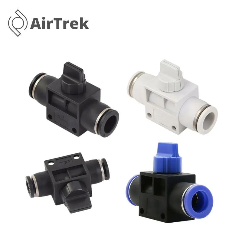 1/10/20 個 HVFF 4/6/8/10/12/14/16 ミリメートル空気圧ハンドリリースバルブプッシュインエアチューブクイックエキゾースト手動制御コネクタ