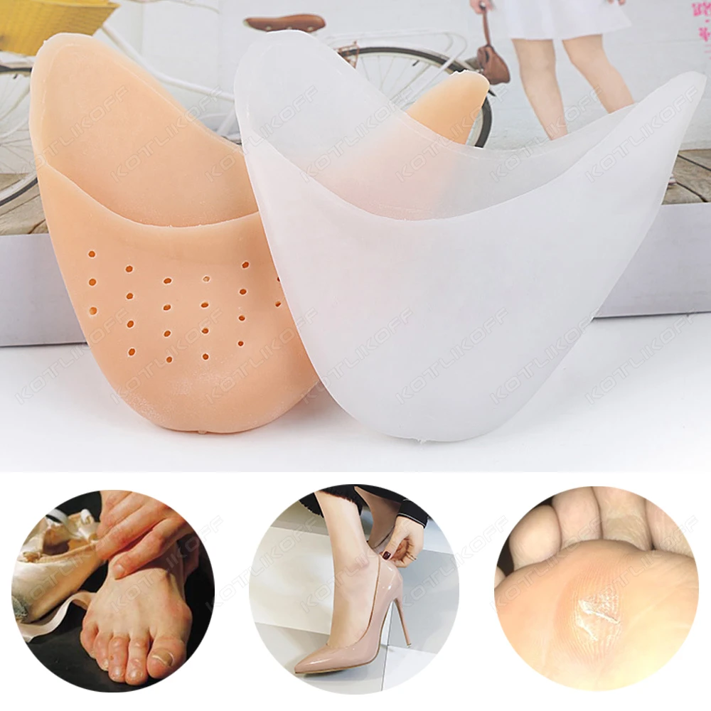 1/2 Pairs تو منصات بوانت هلام السيليكون الحقيبة حامي مع تنفس مشط القدم وباليه بوانت حماية الراحة قدم الرعاية