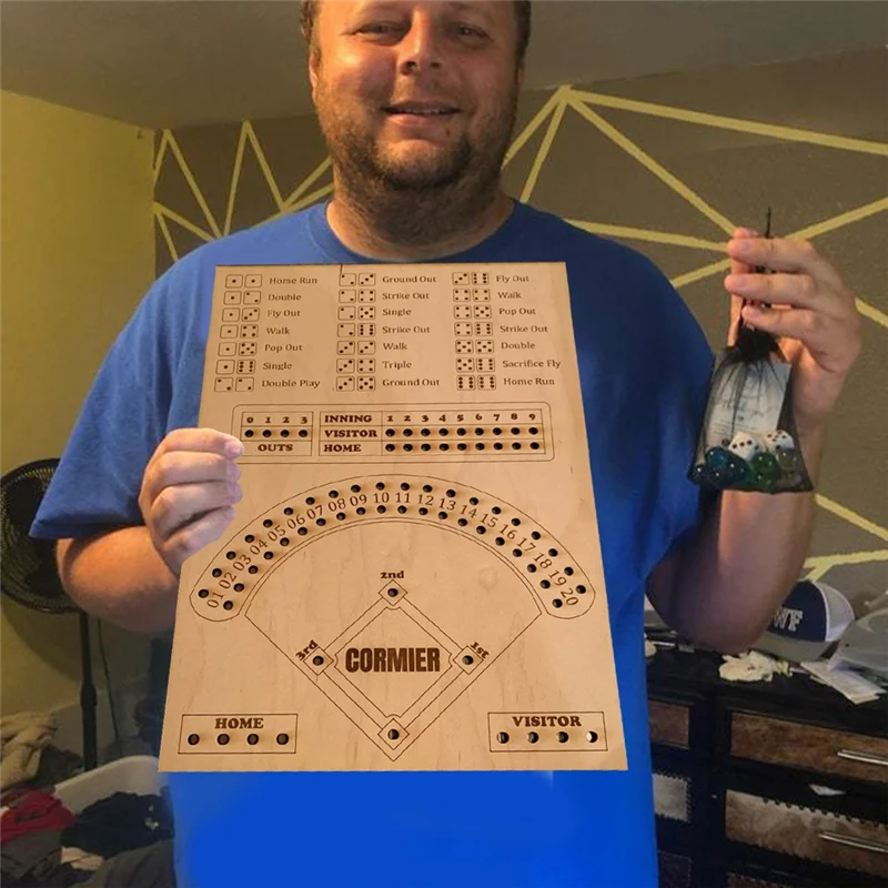

FBIL-Baseball Dice Настольная игра Деревянные игральные кости и настольная игра Интерактивная двойная настольная игра Веселые виды спорта