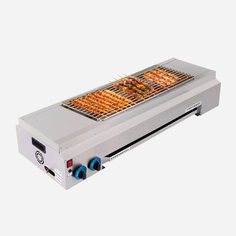 

Outdoor Grill Commercial Smokeless Gas LPG Natural Gas Grill Stall Skewers Oyster Gluten Stove