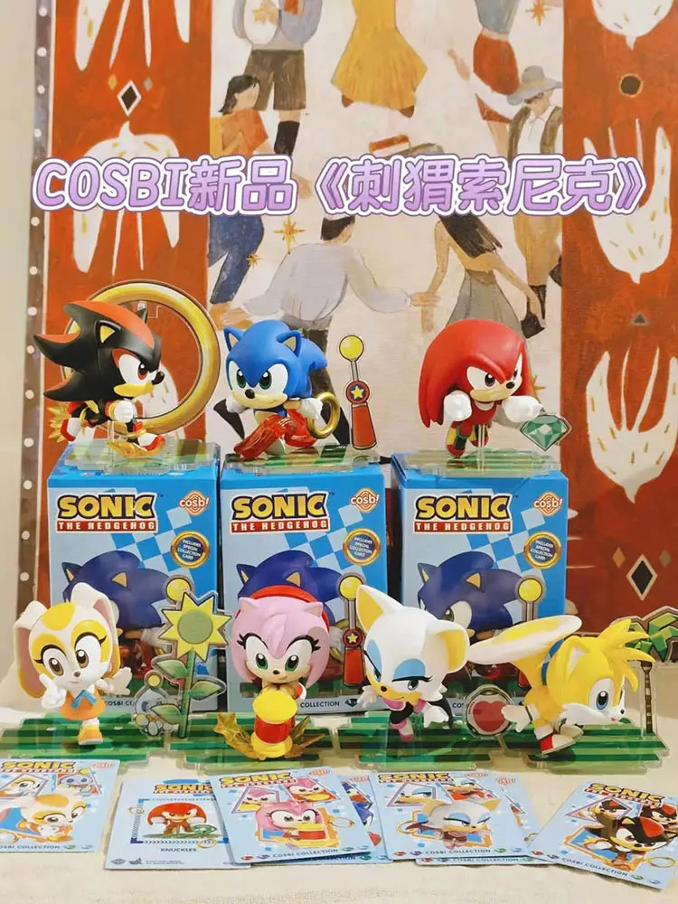 

HOT TOYS COSBI Sonic the Hedgehog Blind Box Minifigure Collectible Accessory Figurine Cute Style Gift