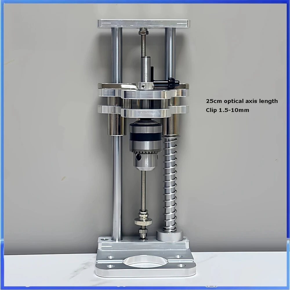 Aluminum Alloy Dual Plate with Nickel-Plated Shaft Vertical Drill Guide Stand for Woodworking