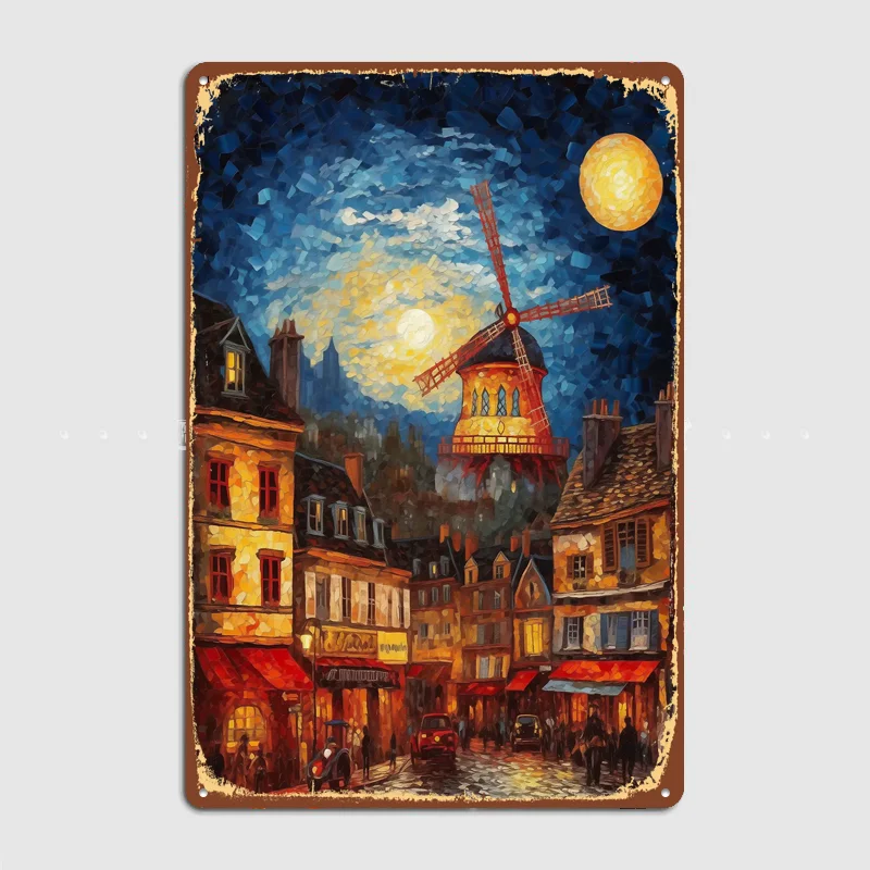 Moulin Rouge Paris Metal Custom Sign Living Room Wall Indoor Decor Room Decoration Bedroom Posters Home Decor