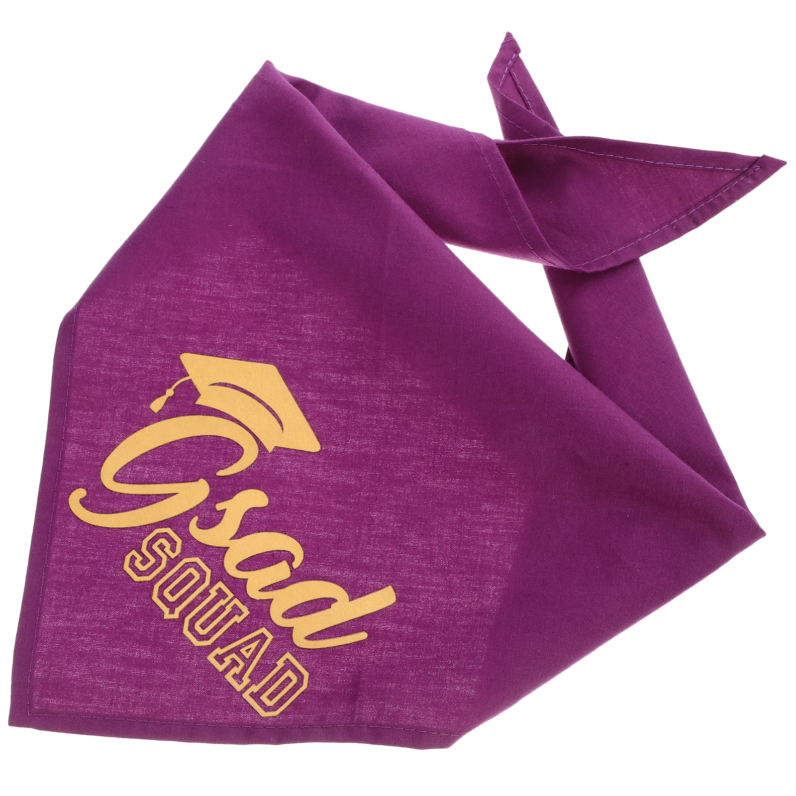 

Pet Bib Bandana for Graduation Adjustable Neck Size 25-48CM Purple Cotton Cat Dog Decor Pet Dog Graduation Bib Accessories