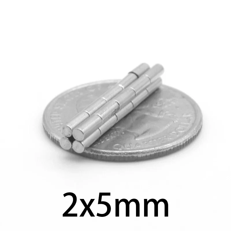 2X5mm Powerful Magnets Disc 2mm X 5mm Permanent Small Round Magnet 2 mm * 5 mm Thin Neodymium Magnet Strong 2*5 mm