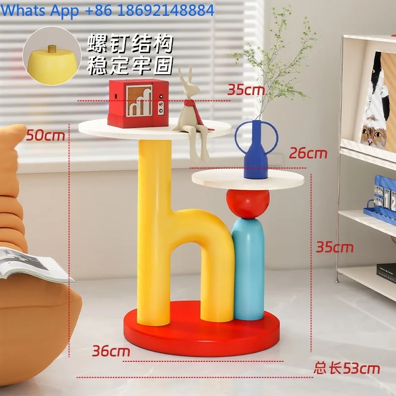 

Cute Cartoon Sofa Side Table Creative Fashion Storage Rack Dopamine Hi Style Side Table Ornament