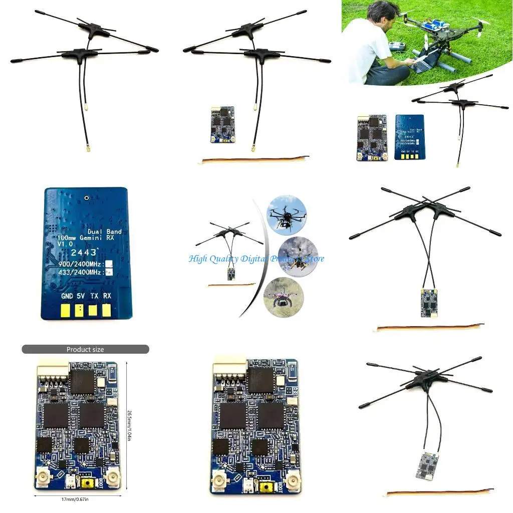 

U2JE Receiver 900/2400Mhz Optimized Power Efficiency Double Channel Technology Extended Flight Duration