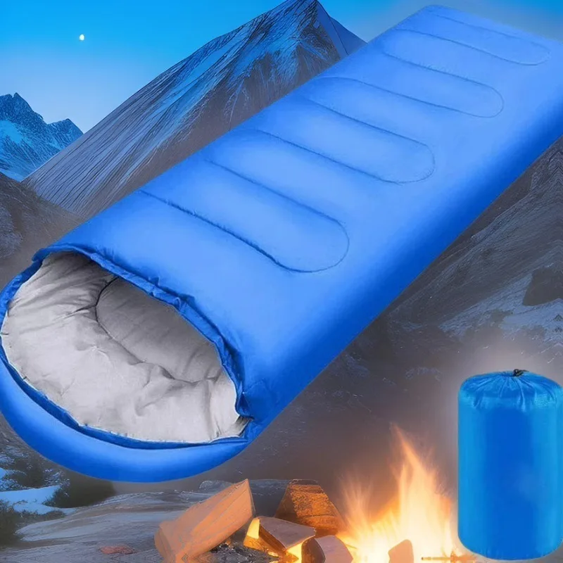 

1.8kg Camping Sleeping Bag Adult Outdoor Camping Thermal Cotton Sleeping Bag Envelope Thickened Sleeping Bag Sleeping Bag