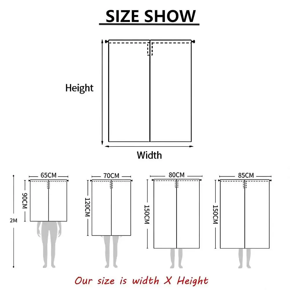 VIKAMA Custom Logo Print Door Curtain Room Divider Half Privacy Screen for Cafe Kitchen Shop Bathroom Fabric Home Decor view 4
