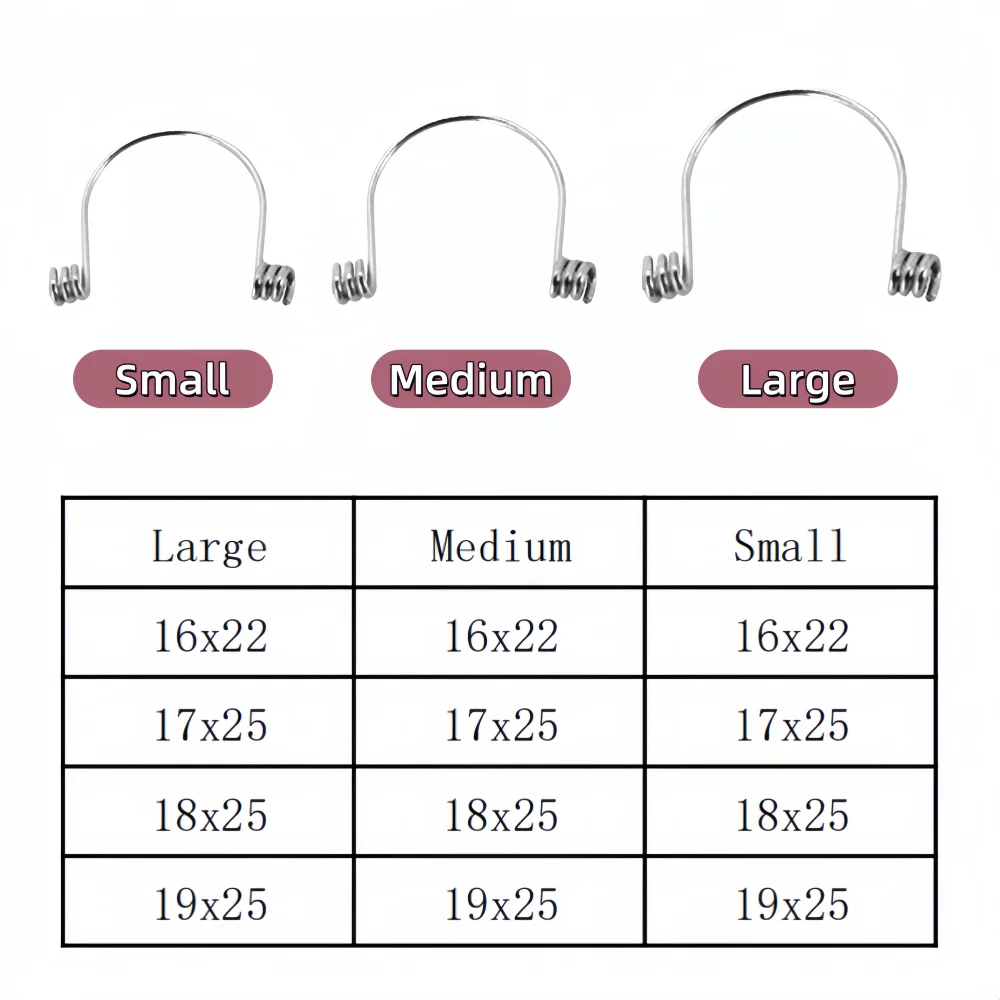 200/100PCS Dental Torque Springs Orthodontic Anterior Teeth Torque Springs Large/Medium/Small Dentist Stainless Steel Springs