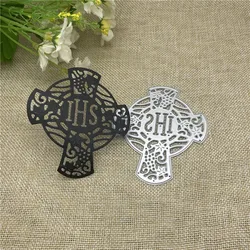 Cross with IHS Metal Cutting Dies Stencils For DIY Scrapbooking Decorative Embossing Handcraft Template