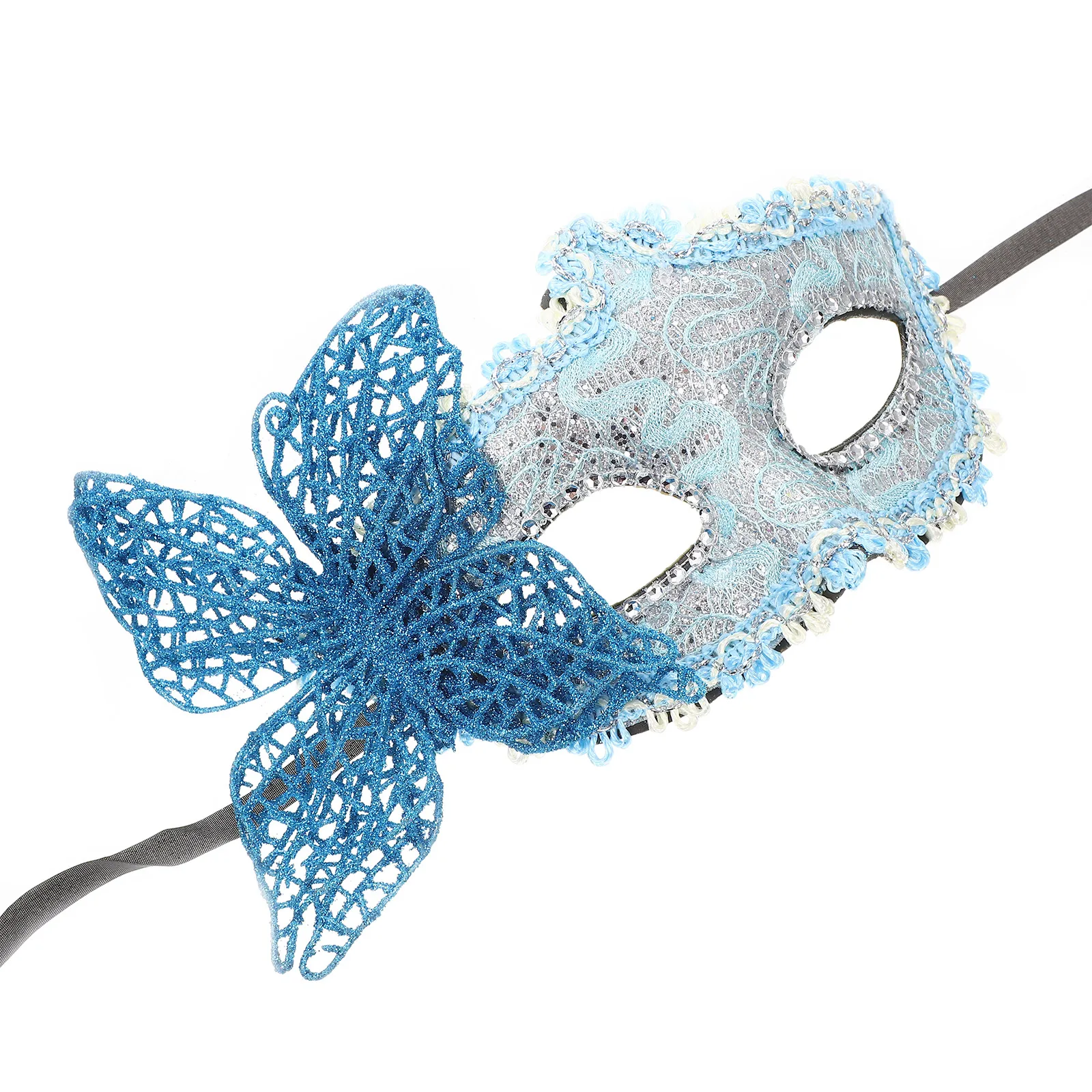 

Butterfly Masquerade Half Costume Mask For Women Men Adjustable One Size Fits Most Party Halloween Cosplay Mask With