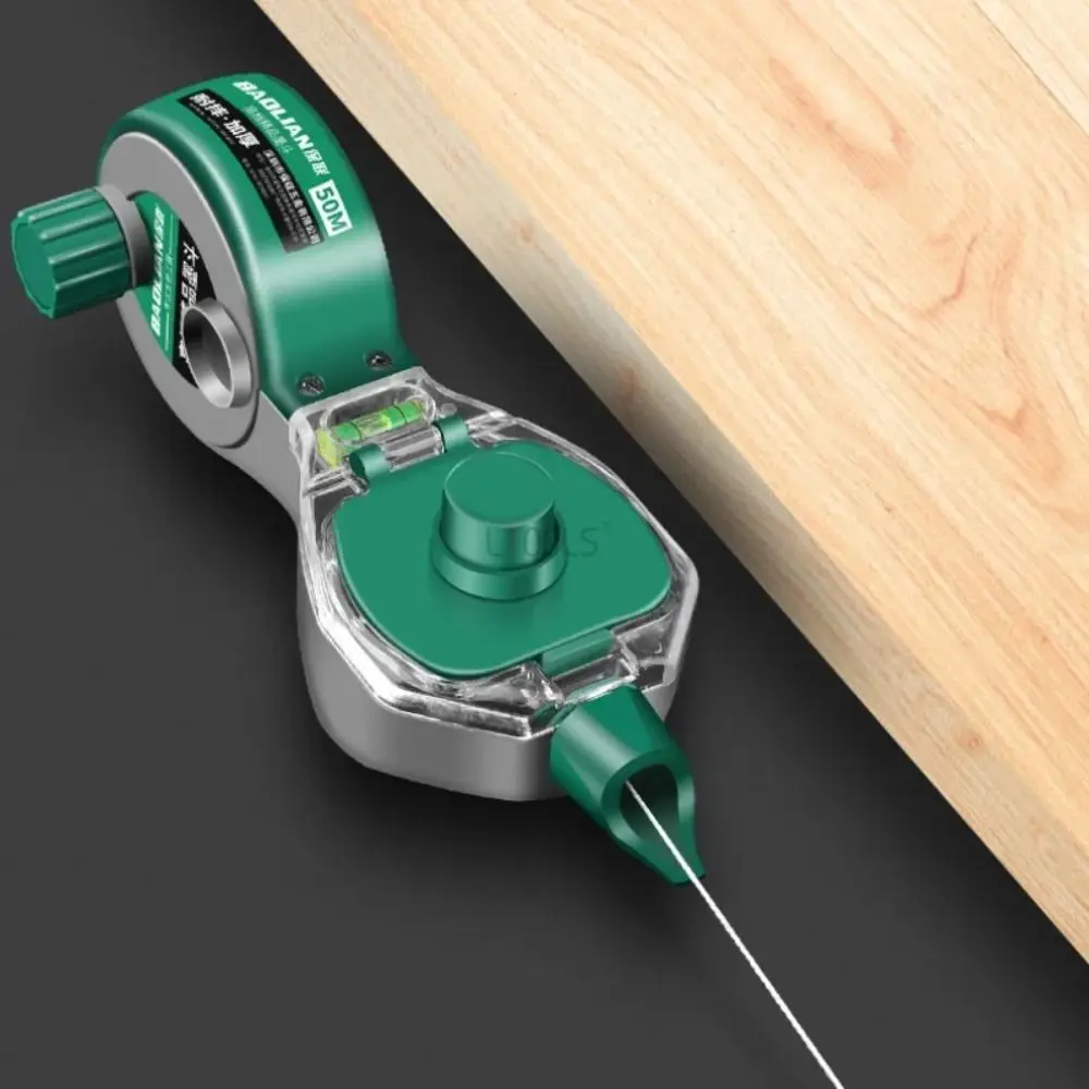 Durable Ground Marking Scriber Draw Line Easy Use Construction Ink Fountain Green Hand-Operated Woodworking Ink Fountain