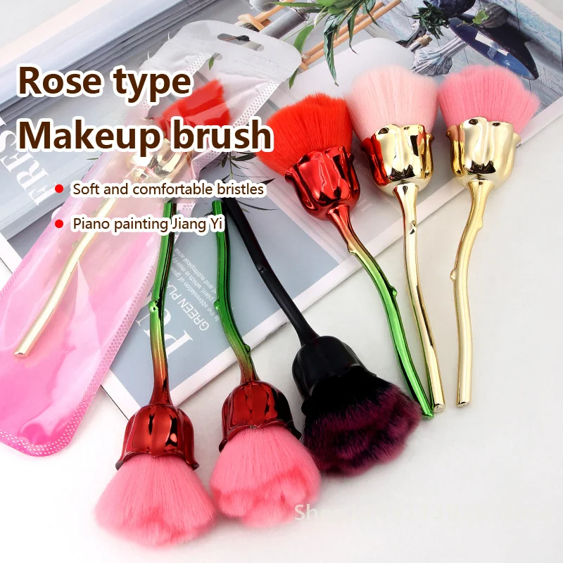 Rose Shaped Large Size Nail Art Brush Remove Nail Dust Brush Gel Polish Powder Cleaning Tool Beauty Makeup Brushes