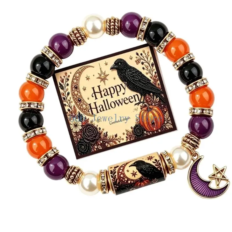 F2TD Spooky Season Beaded Bracelet for Party Styling and Gift Giving