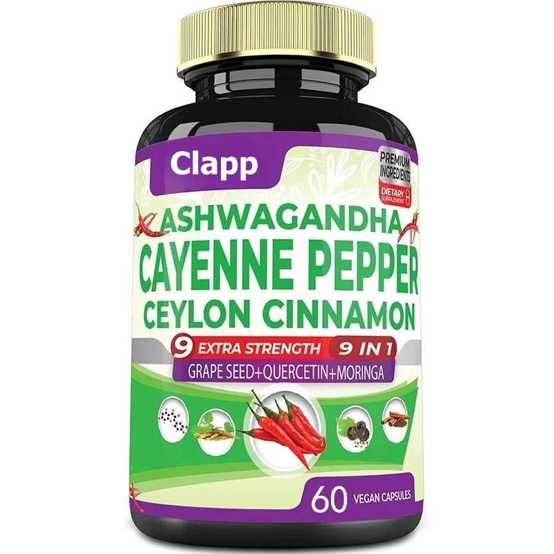 

Chili Supplements, Ceylon Cinnamon, Grape Seeds, Ginkgo Leaves - Heart Health, Promoting Digestive Health -60 Capsules