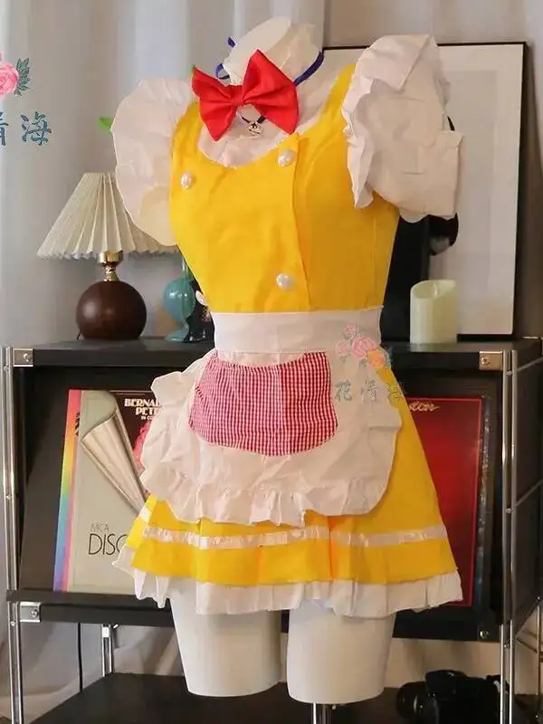 เซ็กซี่คอสเพลย์แม่บ้านน่ารัก Pure Desire สไตล์ Lolita ชุดแม่บ้านชุดและตารางพิมพ์ผ้ากันเปื้อนในรูปร่างลูกแมว Charming ZQO6
