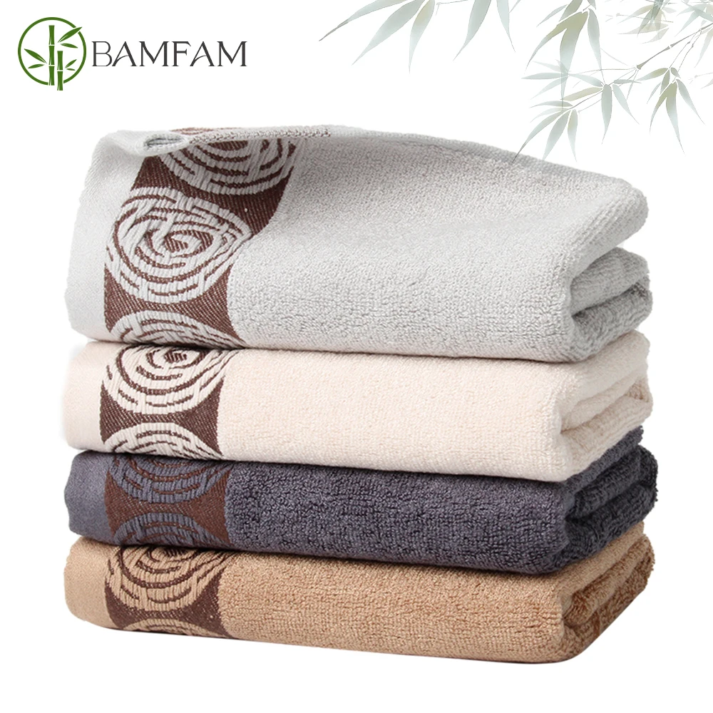 3pcs Set 100% Bamboo Fiber Bathroom Towels Sets 1pcs Face Towel 1pcs Hand Towel and 1pcs Bath Towels Washcloths Luxury Gift
