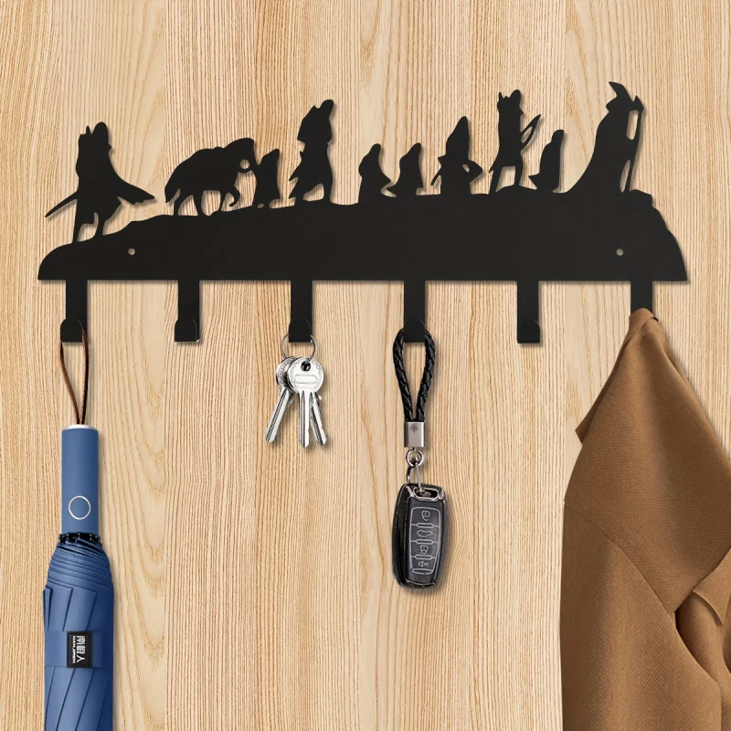 1 Stück Wandhaken aus Metall, Mehrzweck-Kleidertaschen-Schlüsselhaken für den Haushalt, einfach zu installieren, praktisch und schön, Halloween-Weihnachten