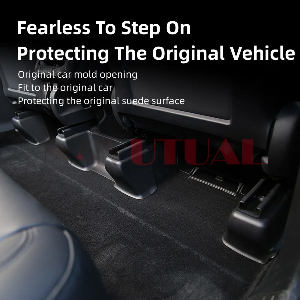 For Tesla Model Y 2021-2023 Under Seat Corner Guard Front Rear Seat Slide Rails Protector Cover Anti-Kick Decor Protection Shell