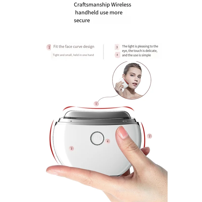 

ABVI-Electric Facial Massager With 3 Levels Of Heating And Anti-Aging, Neck And Face Lifting