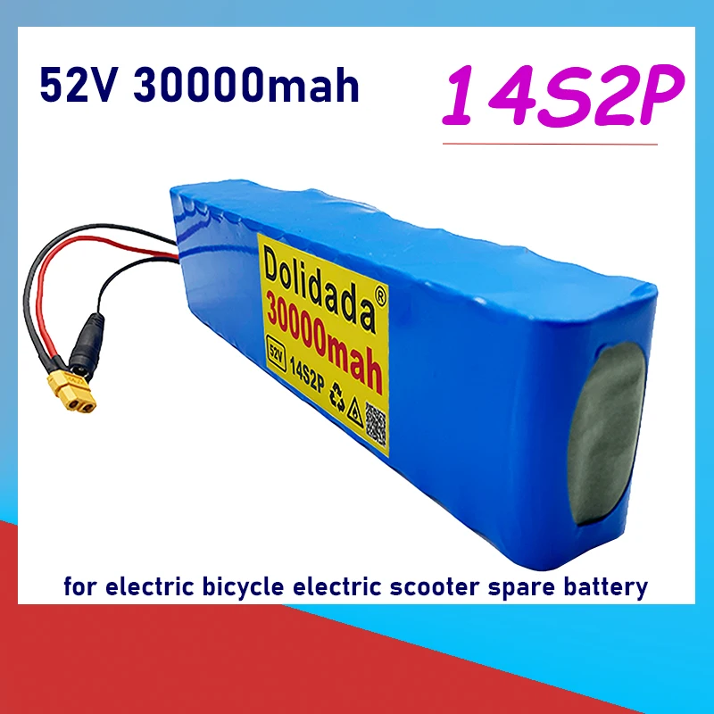 

14S2P 52V 30000mah 18650 Lithium Rechargeable Battery Pack with Built-in BMS for Electric Bicycle Electric Scooter Spare Battery