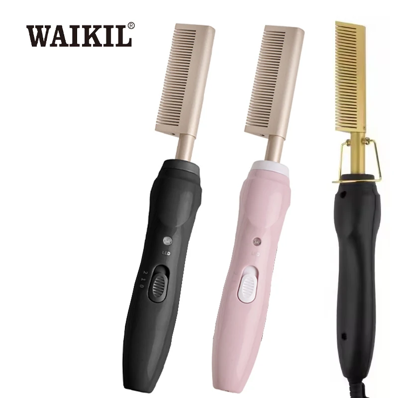 

WAIKIL professional women's electric straightening comb hair care straightener household straight roll dual-use styling tool