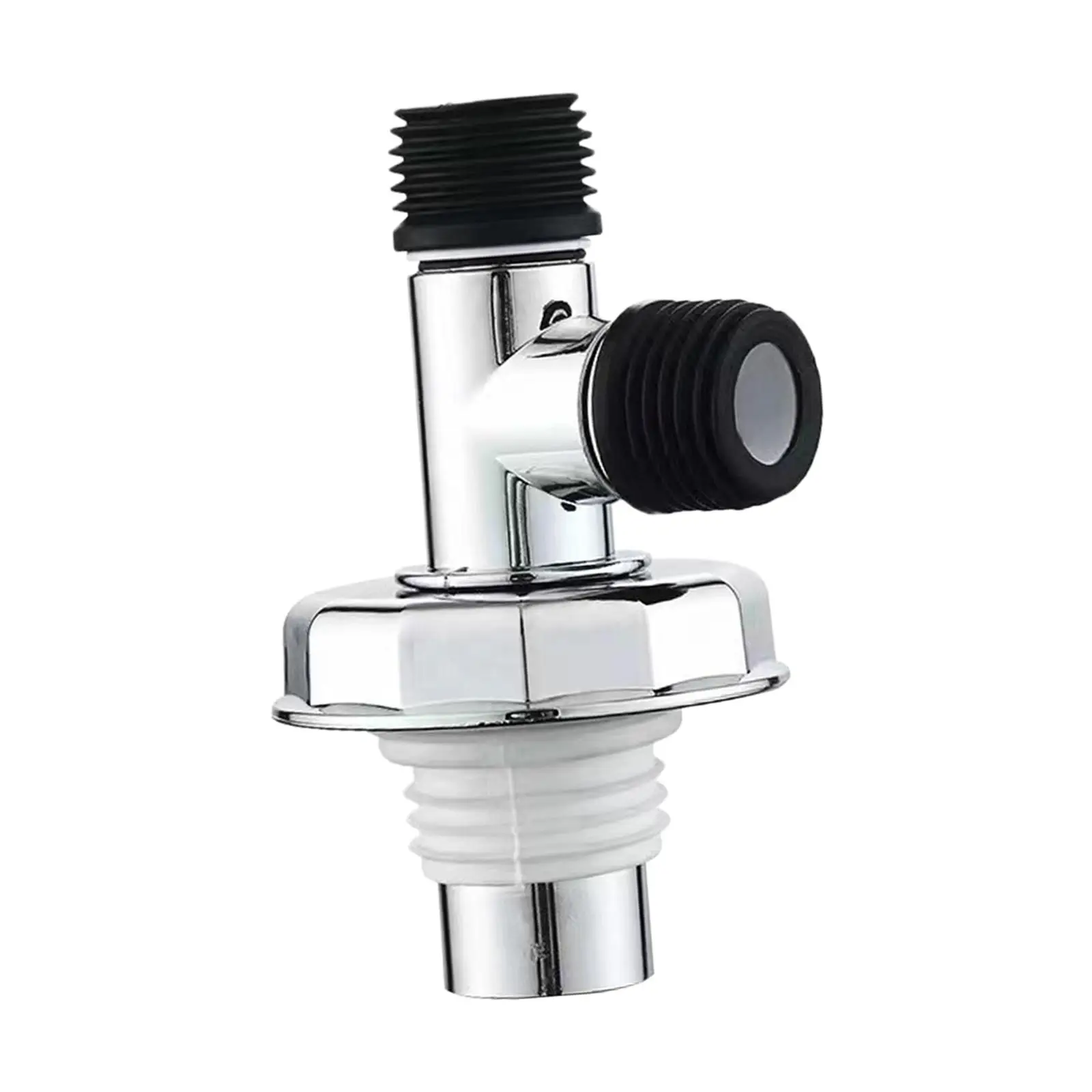 Floor Drain Adapter Silver PVC Dual Hose Connector Leakproof Outlet for Laundry Kitchen Sink Bathroom Waste Water
