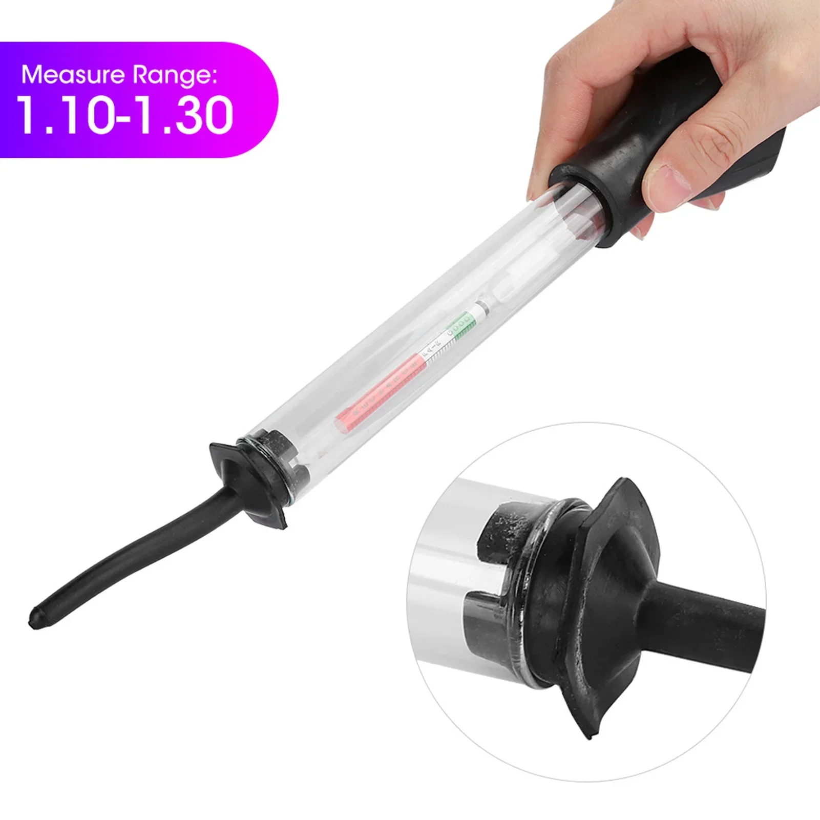 8in Battery Hydrometer Fast Dectection Electro Hydraulic Density Meter Car Repairing Tools