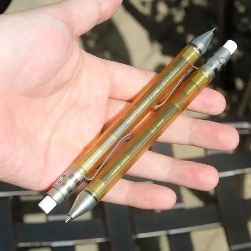 Imagen 2 del producto Lápiz PEI de aleación de titanio EDC, herramientas multifuncionales portátiles para exteriores, escritura de colección