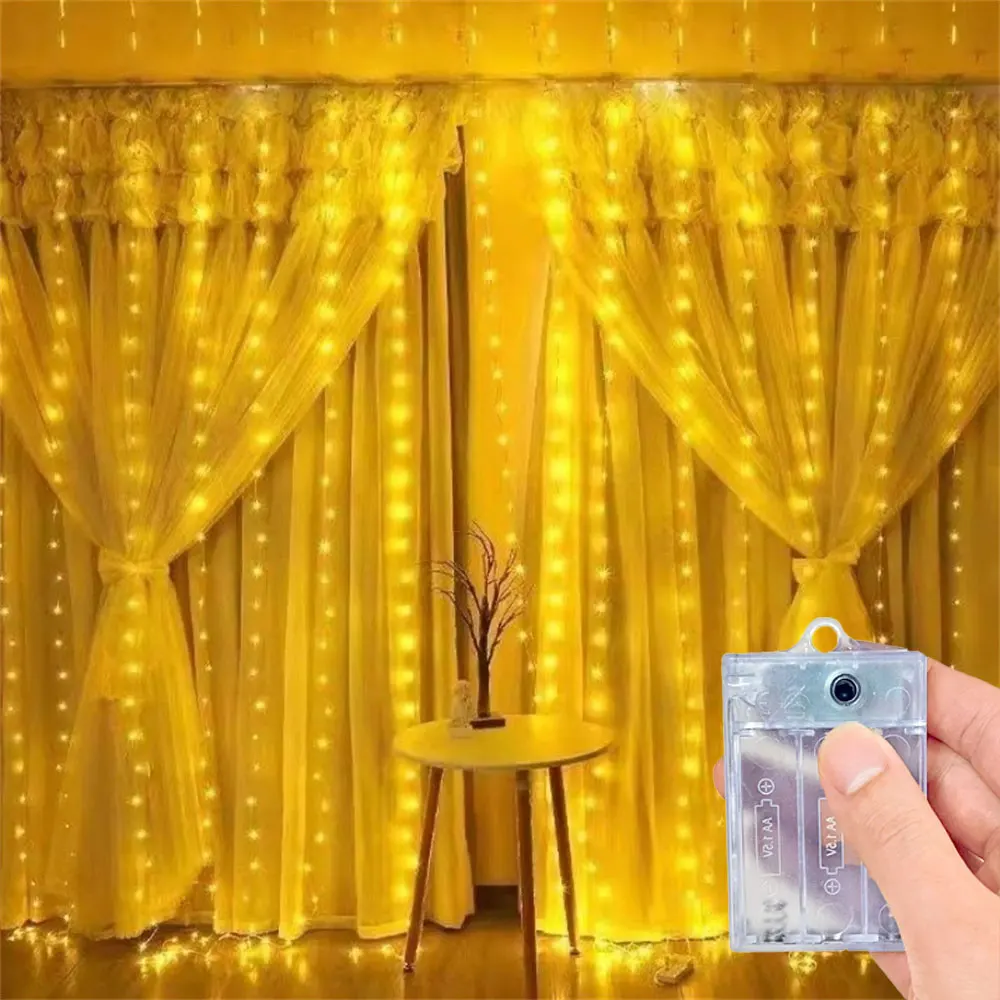 

LED Curtain String Light 2026 Ramadan Decoration for Home Fairy Battery Power Valentine's Day Eid Mubarak Wedding Outdoor Decor
