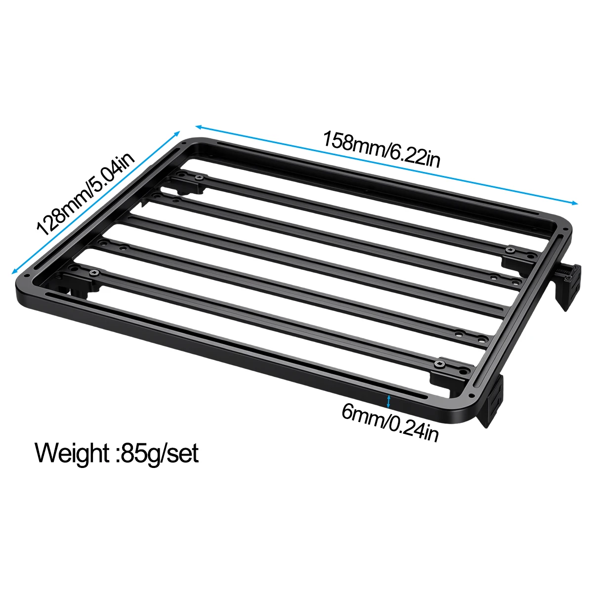 CNC Aluminum Roof Rack 158*128mm for 1/10 RC Crawler Car Vanquish VS4-10 Phoenix Upgrade Parts