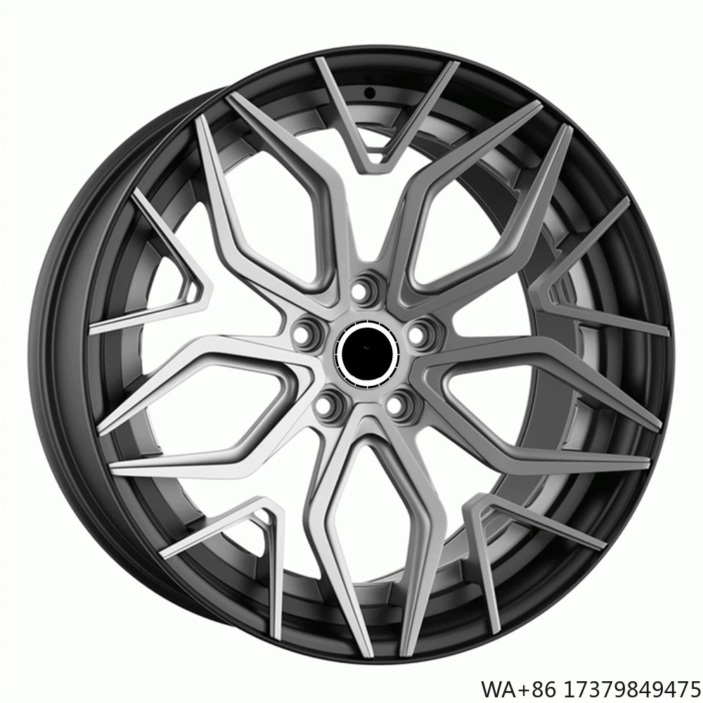 

Custom 2 Piece 5x120 5x112 5x130 Alloy Forged Wheels Rims 20 21 22 Inch Brushed Sliver Car for M3 M4 G60 G61 F10 C167 RS6 F150