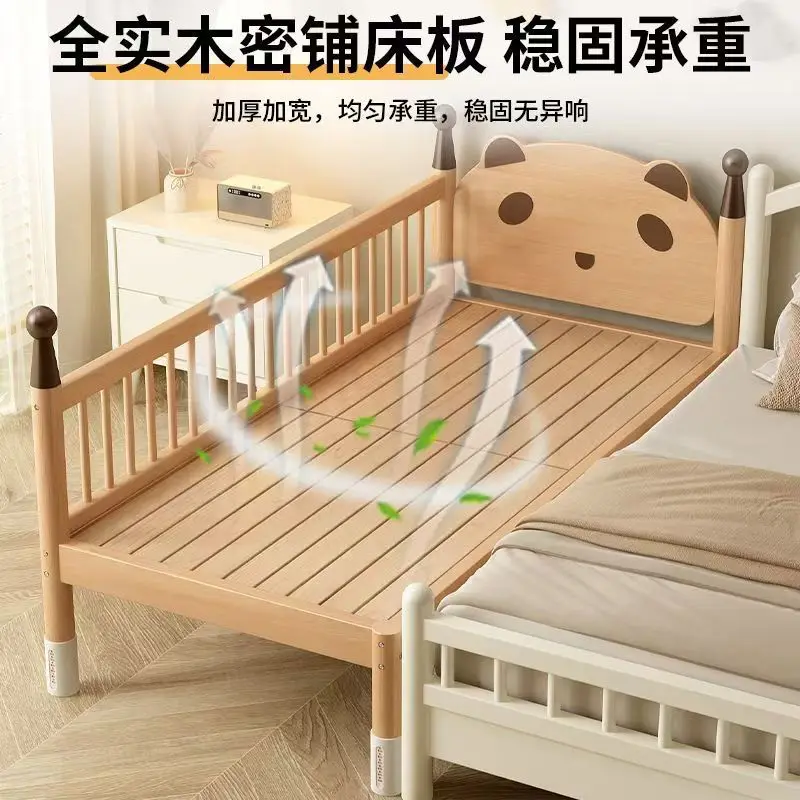 Princesa infantil menino menina com guarda-corpo ampliado cabeceira pequena cama de solteiro emenda de bebê