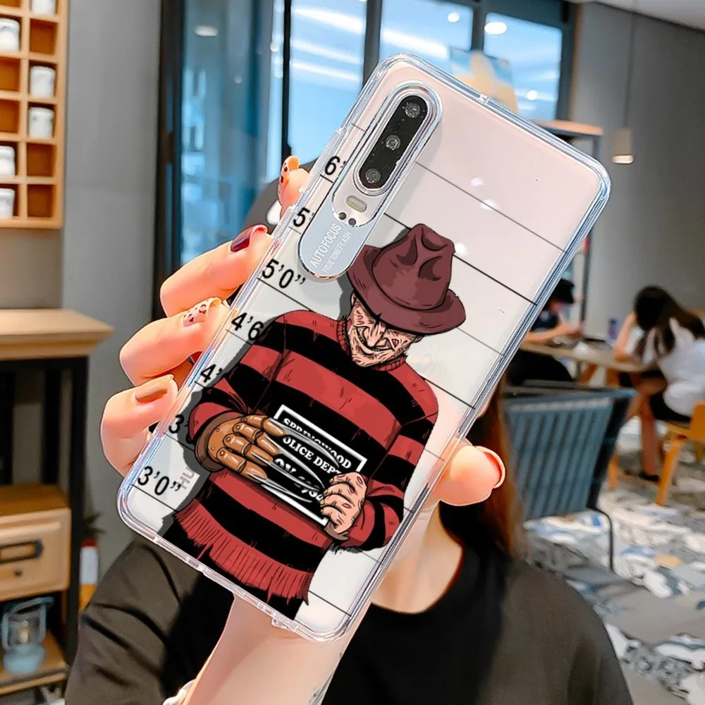 F-Freddy Horror Movie Krueger Phone Case for Samsung A12 21 30 31 51 52 70 71 for Redmi8 9 10 for Honor10 70 50 Clear Case