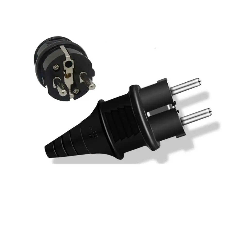 Portable 16A 250V EU Plug Adapter Fire Resistant Universal Outlets Connector Rewireable Germany Plug Connector Travel