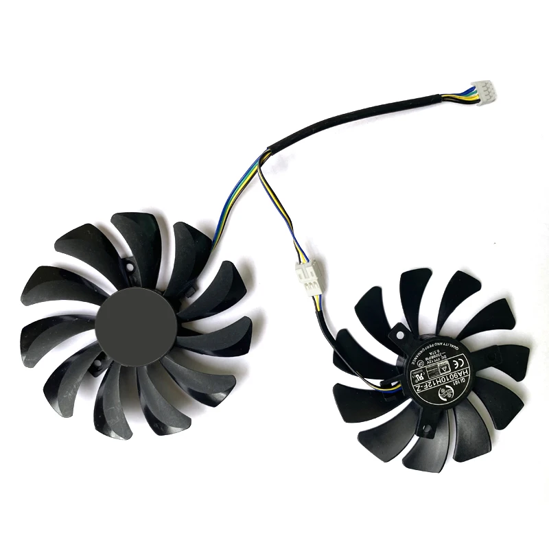 NEW 2PCS Cooling Fan 85MM 4PIN HA9010H12F-Z RX6600M GPU Fans For SHELI 51RISC RX6600M Video Card Fan