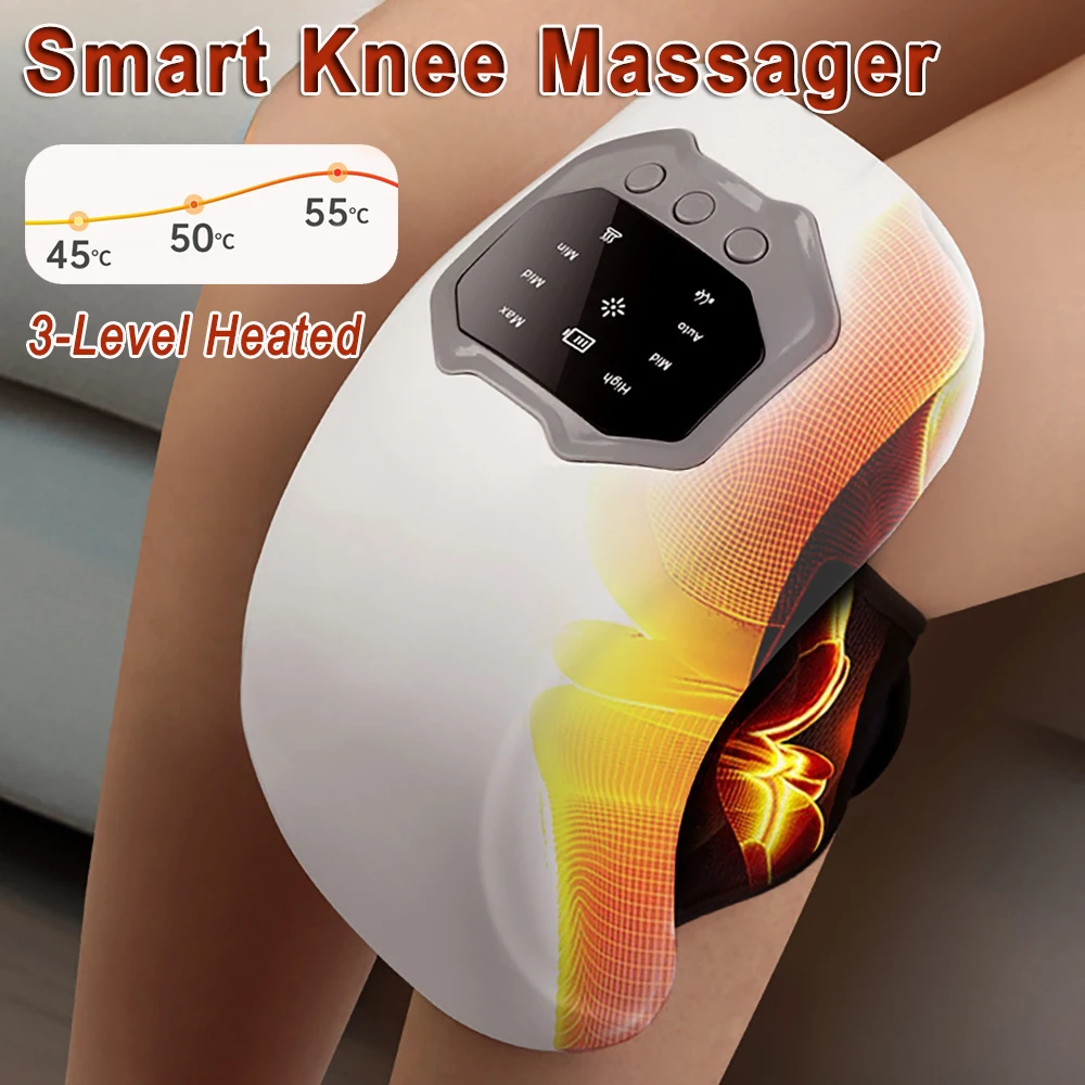 

Intelligent Knee Massager 3-Level Hot Compress Wireless Heating Knee Massager Red Light Therapy Vibration Joint Knee Device