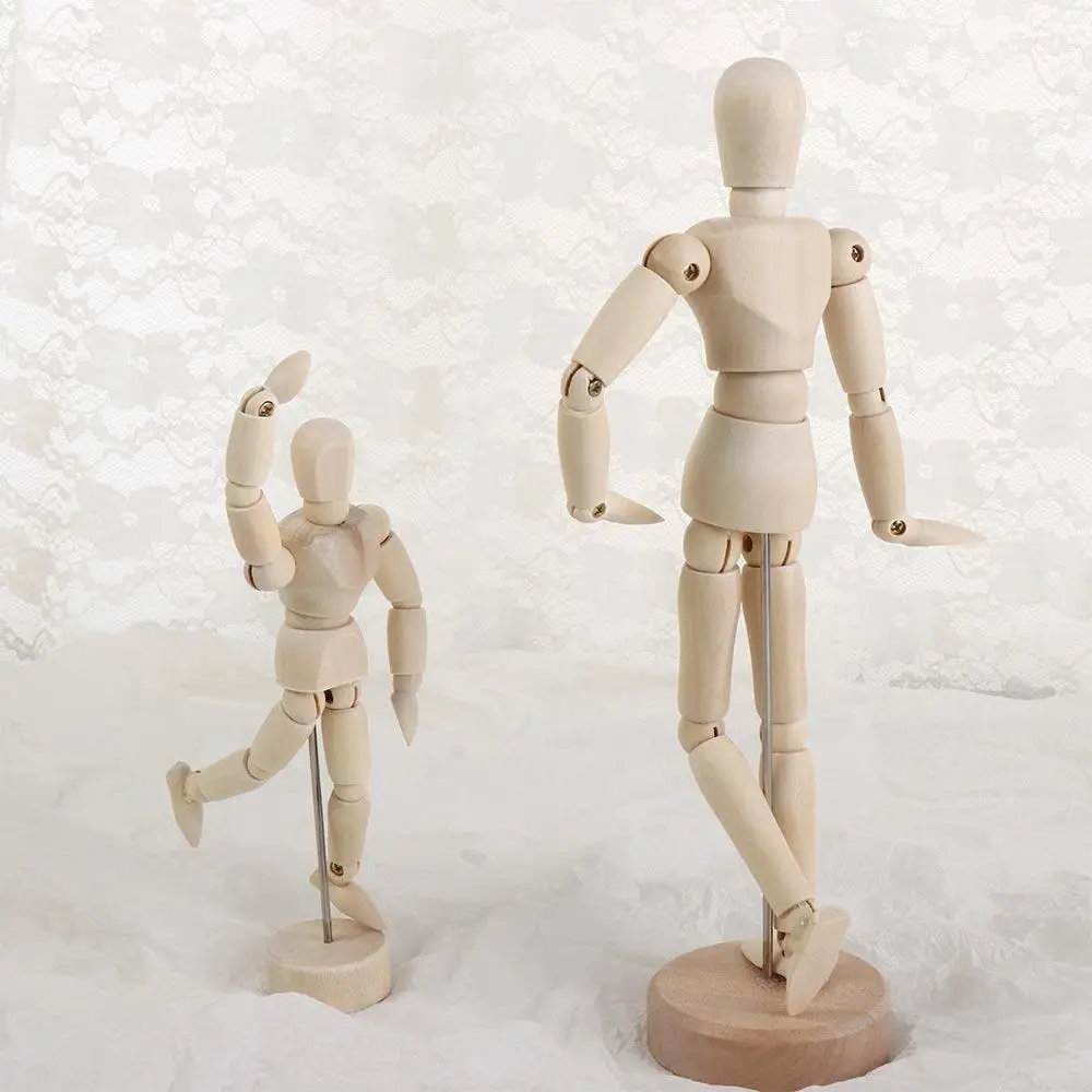 5.5 8 inch Male Sketch Supplies Home Decor Sketch Draw Artist Art Models Figure Model Wooden Toy Mannequin Action Toy Figures