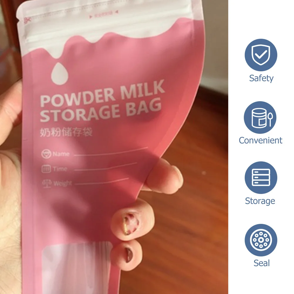 

30 шт., сумка для хранения сухого молока, одноразовые пакеты для детской смеси, портативный дорожный контейнер для безопасности детского питания, легкий вес