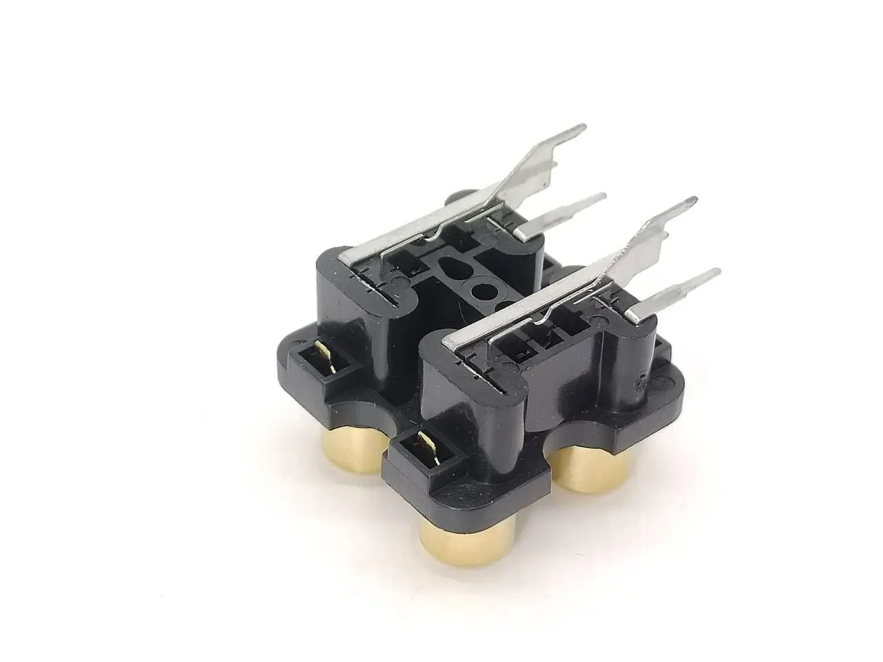 RCA Connector PCB Audio Video RCA Socket 4 Female Jack Connector Black