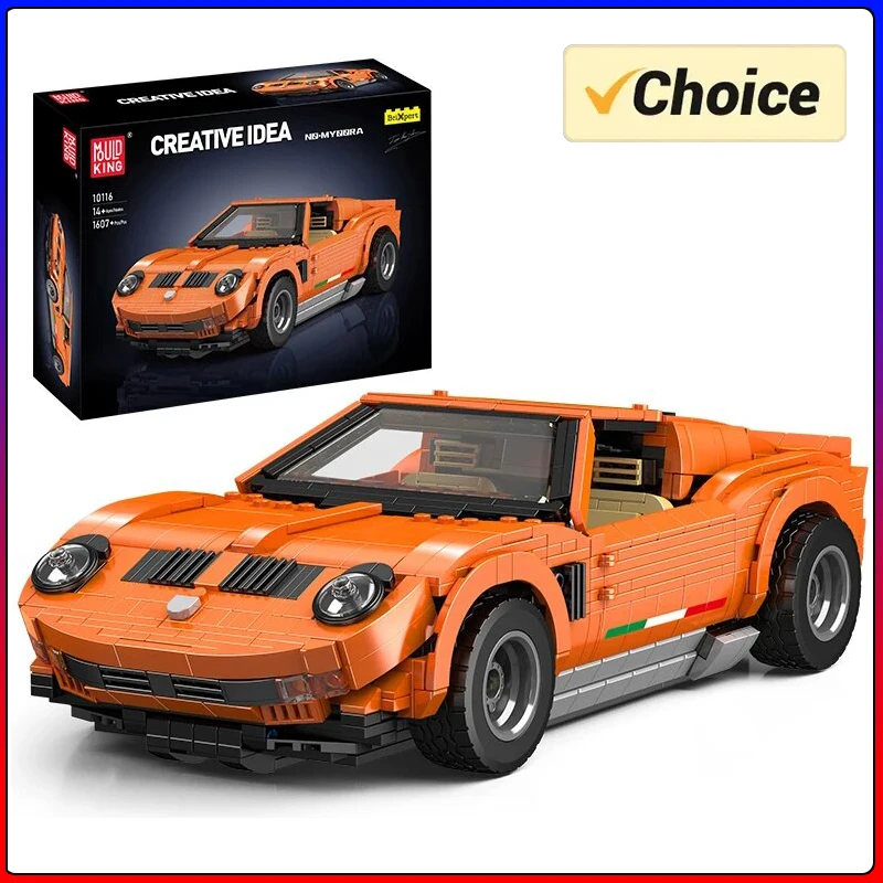 Mould King 10116 Technical Car Toys The Mira Sports Car Building Block Assembly Racing Car Brick Set Kids Christmas Gifts