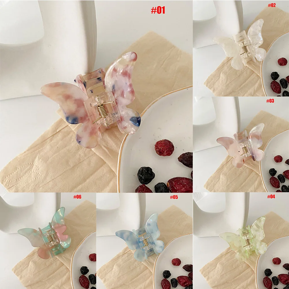 New Hair Clip Acetic Acid Butterfly Small Hair Claw For Women Girls Fashion Crab Clips For Hair Tins Clamps Hair Accessories